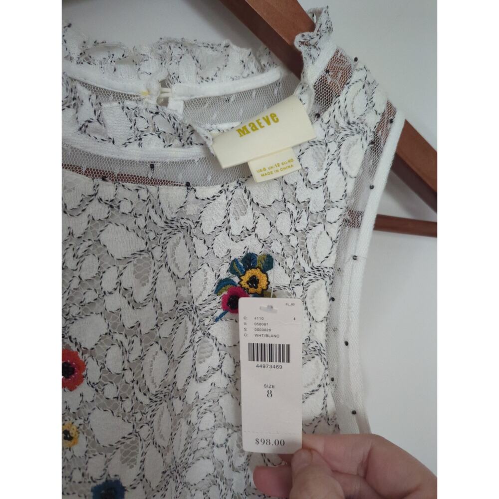 Maeve Anthropologie Macie Floral Lace Top NWT - Picture 4 of 6